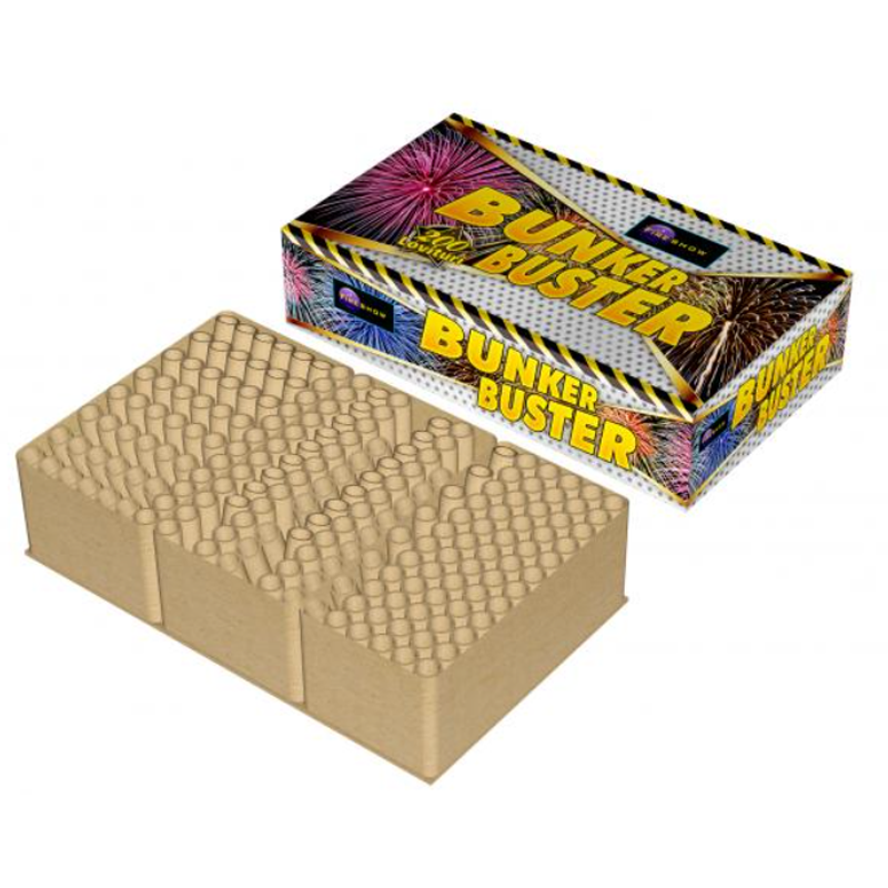Baterie de artificii 200 focuri 20 mm Bunker Buster