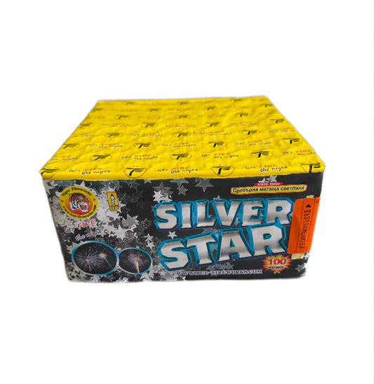 Baterie de artificii 100 focuri 20 mm Tropic Silver Star