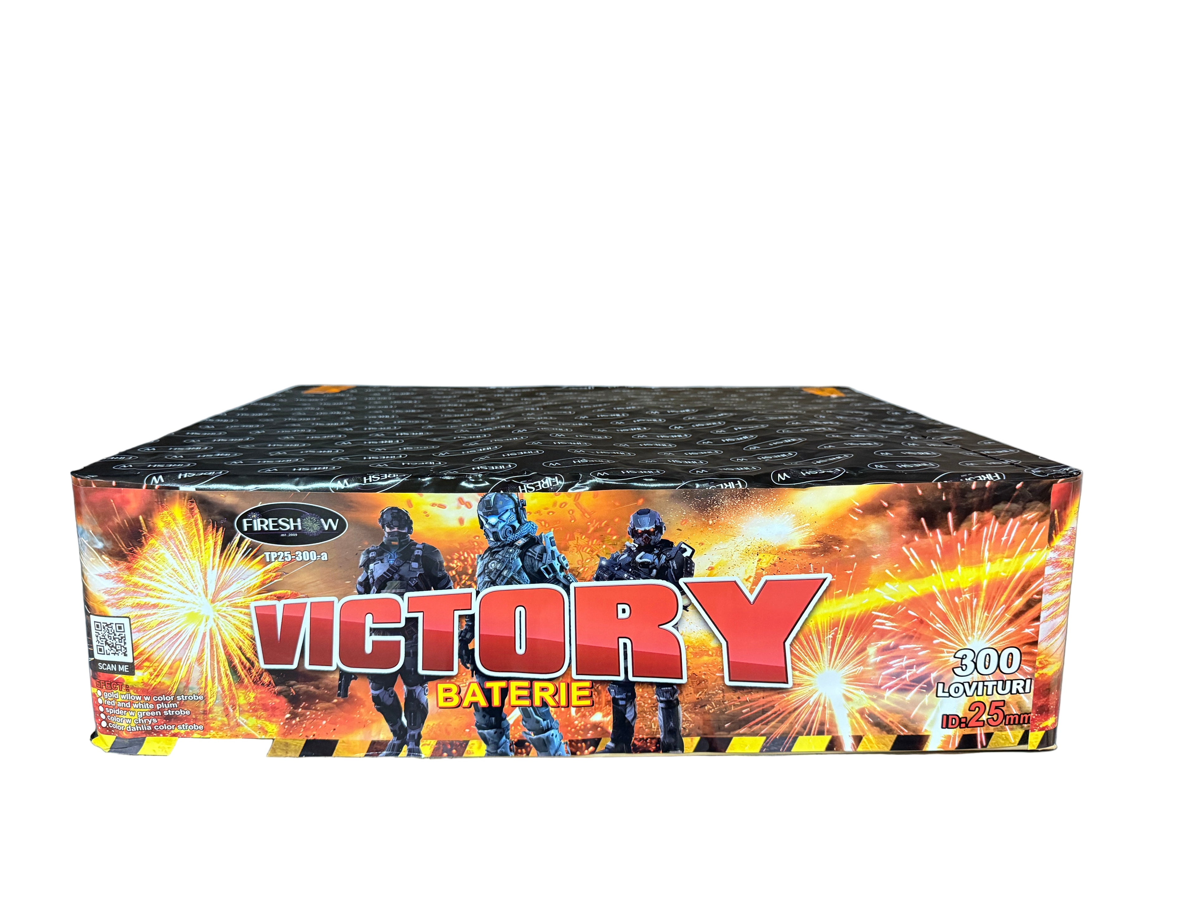 Baterie de artificii 300 focuri 25 mm Victory