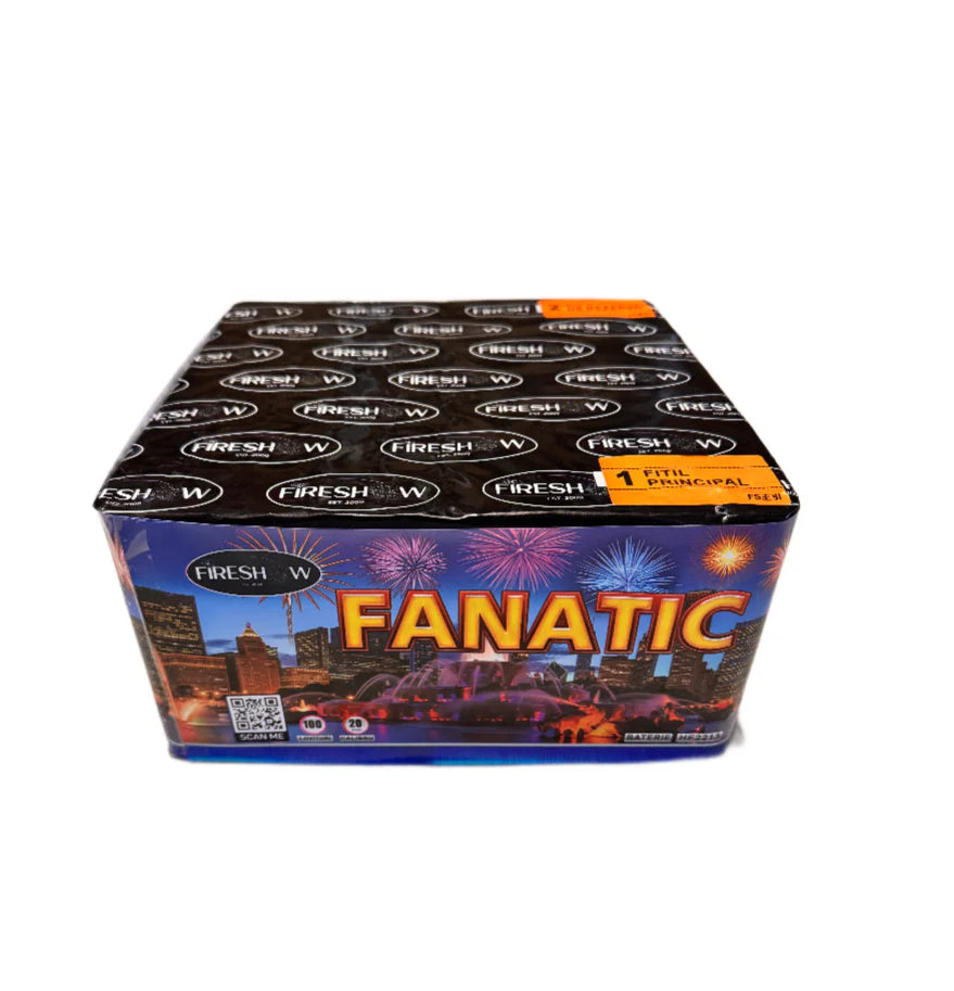Baterie de artificii 100 focuri 20 mm Fireshow Fanatic Hf2213