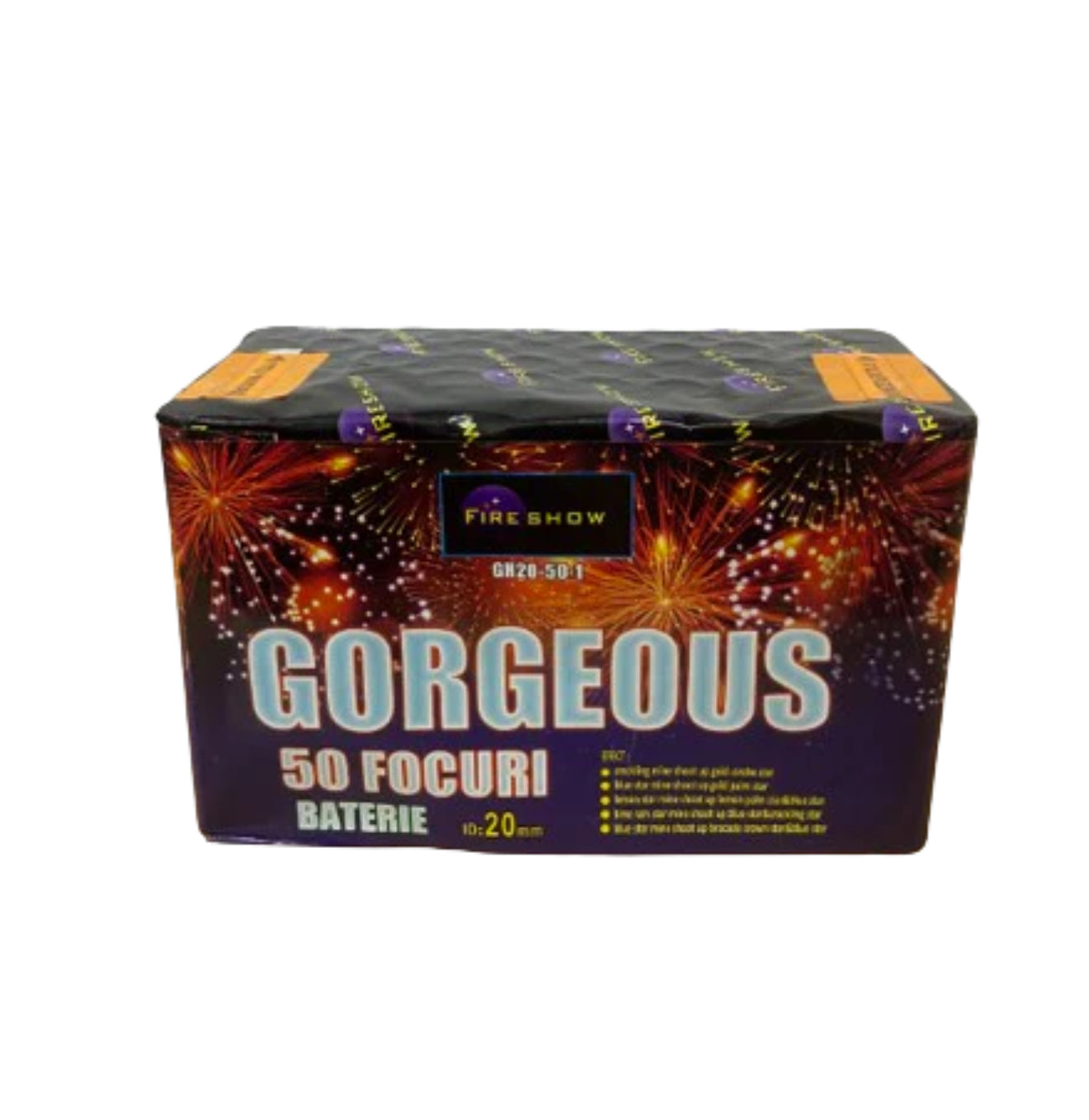 Baterie de artificii 50 focuri 20 mm Fireshow Gorgeous