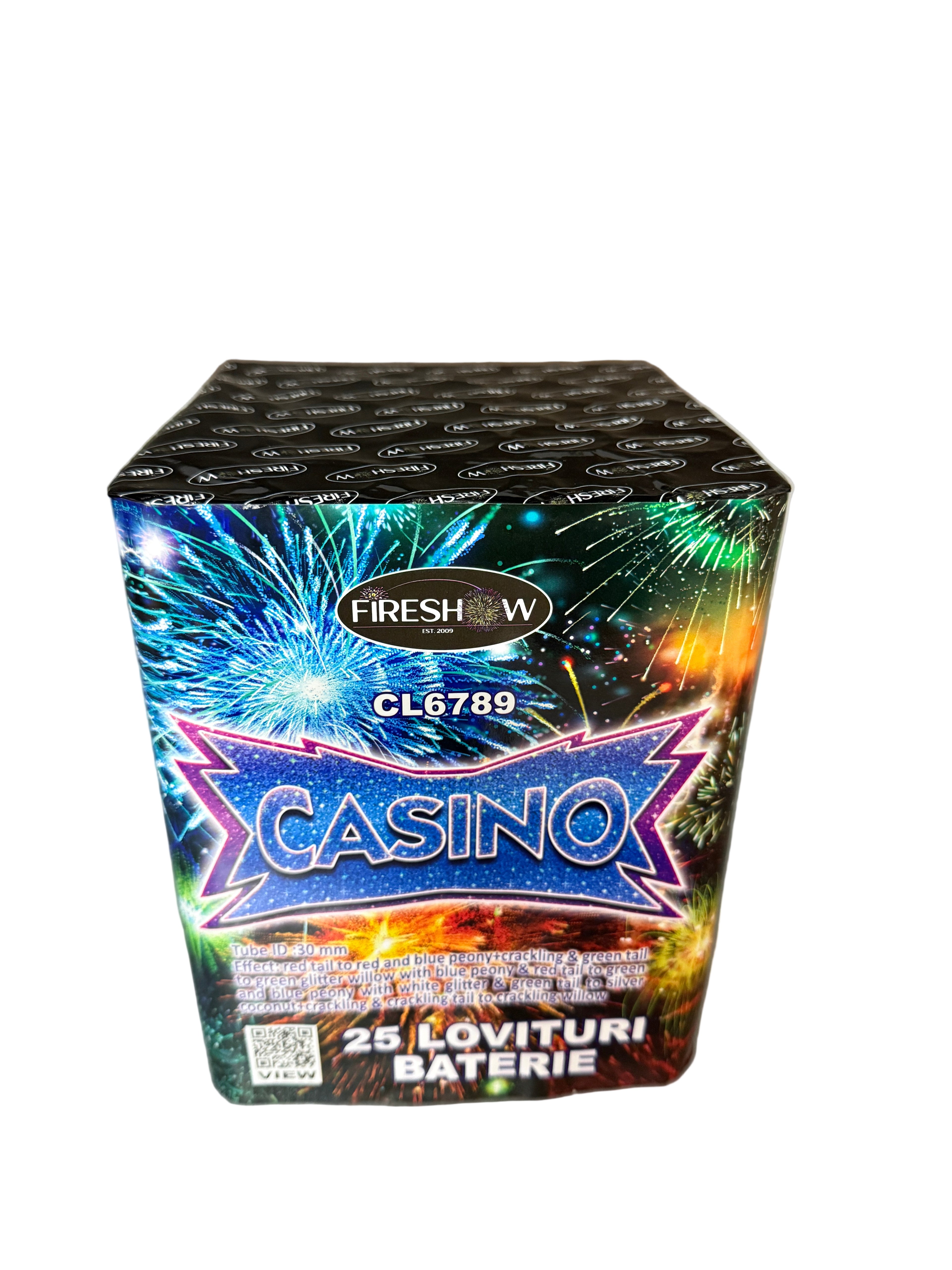 Baterie de artificii 25 focuri 30 mm Fireshow Casino CL6789
