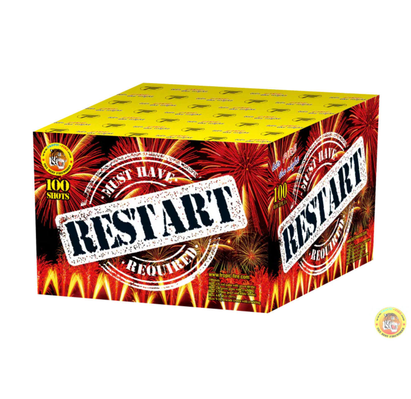 Baterie artificii 100 focuri 16 mm calibrul RESTART TFC16100-3M